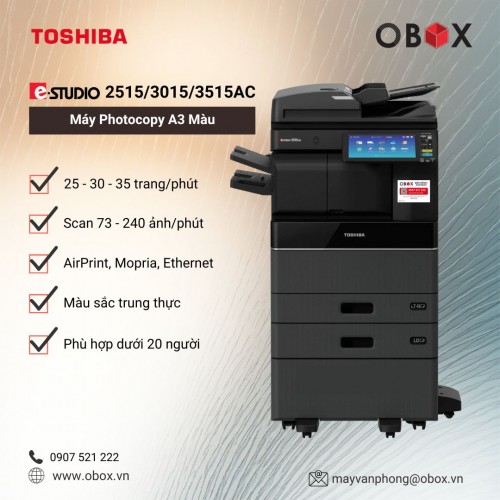 Thuê Máy Photocopy Màu Toshiba e-STUDIO 2515AC 3015AC 3515AC | In Màu Chất Lượng – Hiệu Năng Ổn Định